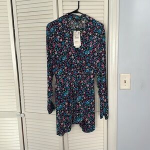 Zara floral mini dress, size small, new with tags